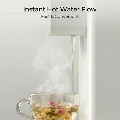 Rhovam Instant Hot Water Dispenser for Quick Heating & Dispense,Adjustable Temperatures & 3 Water Volume Dispense, Removable 100 Ounce 3L Water Tank Capacity, BPA Free