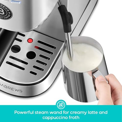 CASABREWS 5418 BASIC Stainless Steel Espresso Machine with Steam Wand
