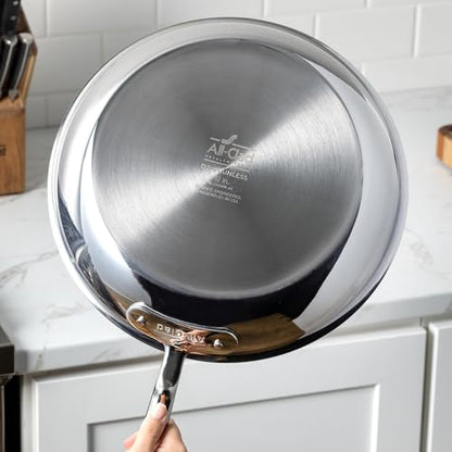 All-Clad D3® Stainless Steel 1 Quart Sauce Pan Covered- Made in the USA- The Original Bonded Professional Cookware- Oven Safe & Induction Compatible