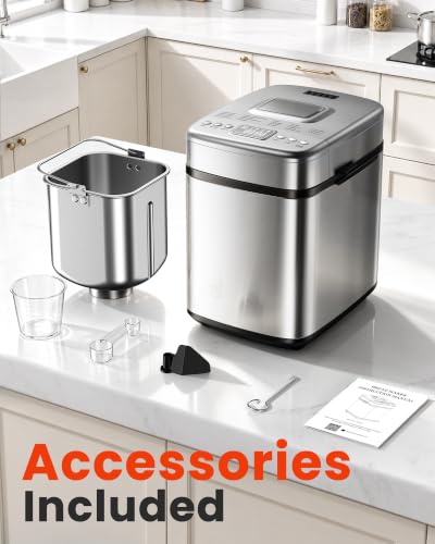 OSIPOTO 2LB Bread Maker, 19 in 1 Automatic Stainless Steel Bread Machine