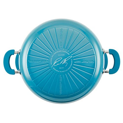 Rachael Ray Get Cooking Stackable Nonstick Pots and Pans, Cookware Set (8 Piece), Turquoise