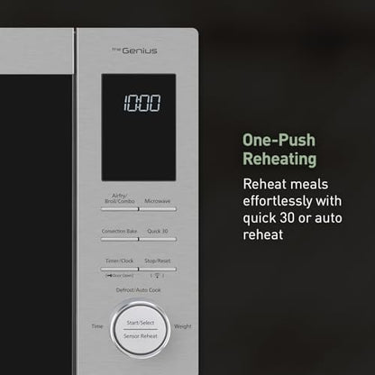 Panasonic HomeChef 4-in-1 Countertop Microwave Air Fryer Combo, Time-Saving 20 Presets + App-Linked Recipes, 1000W 1.2 cu ft Inverter Multi Oven & Convection Tech – NN-CV87QS Stainless Steel