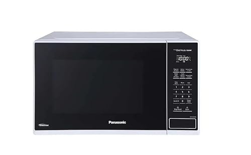 Panasonic NNSC64MW Mid-size 1.3 cubic ft. 1200W Inverter Technology Microwave Oven, Genius Sensor Cooking (Renewed)