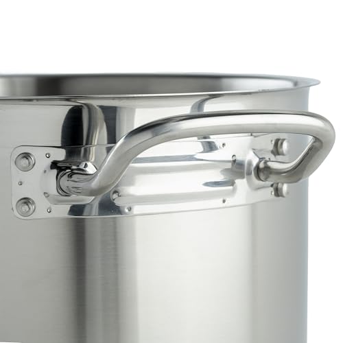 Winco Heavy-Duty Stainless Steel Stock Pot with Cover, 8 Quart