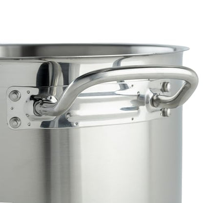 Winco Heavy-Duty Stainless Steel Stock Pot with Cover, 8 Quart