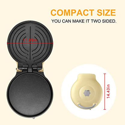 Bear 11.8'' 1500W Electric Smokeless Indoor Grill with Adjustable Temp, Quesadilla Maker Nonstick Pan for Breakfast, Lunch, Dinner