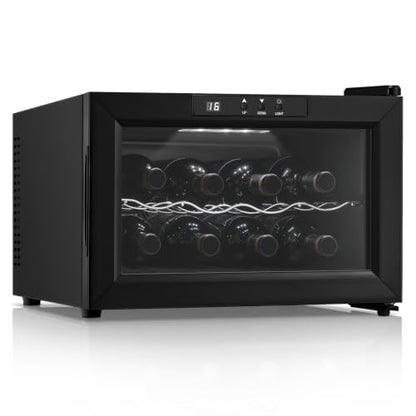 FOHERE 8 Bottles Wine Cooler Refrigerator, Small Wine Fridge Freestanding