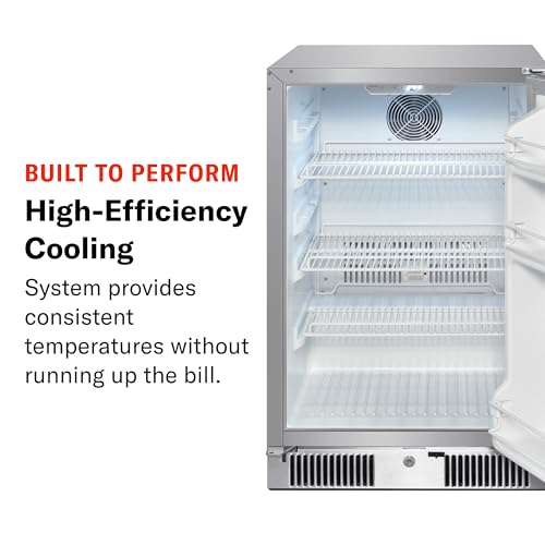 Blaze 20-Inch 4.3 Cu. Ft. Outdoor Rated Refrigerator w/Lock - BLZ-SSRF20-4.3