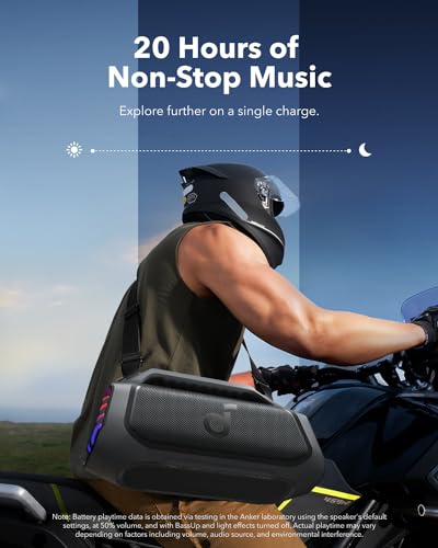 Soundcore Boom 2 Plus Portable Speaker By Anker, 140W, 2+2 Channel, BassUp 2.0, 20H Playtime, Fast Charge, IPX7 Waterproof, RGB Lights, Power Bank, Bluetooth 5.3, Outdoor Speakers, Camping, Beach