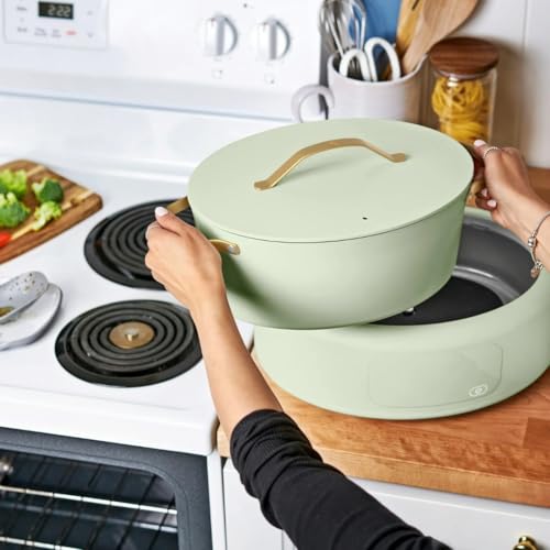 Wonderful 10-in-1 Electric Multi-Cooker 6 Qt Cast Aluminum Pot, 7 Preset Function,Oven & Dishwasher Safe to 400°F Sauté Slow Cook Steam Touch Display (Sage Green)