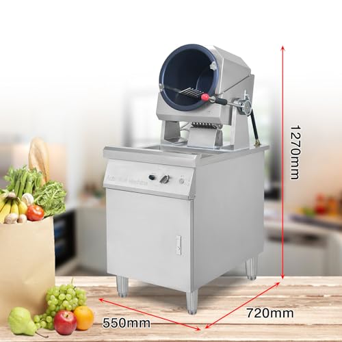 Koalalko Commercial Automatic Cooker with water spray,Automatic 360° Stir Fry Cooker,Automatic Cooking Machine,Drum Type Stir Frying Machine,Auto Cooking Wok Fried Machine (Propane, Floorstanding)