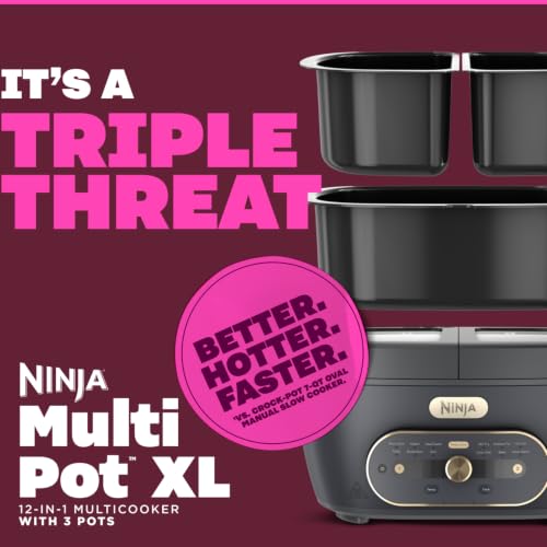 Ninja® MultiPot™ XL 12-in-1 Multicooker, Cyberspace, MZ1001BL1