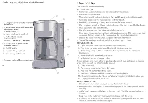 BLACK+DECKER 5-Cup Coffeemaker, DCM600B Black