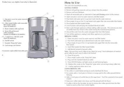 BLACK+DECKER 5-Cup Coffeemaker, DCM600B Black