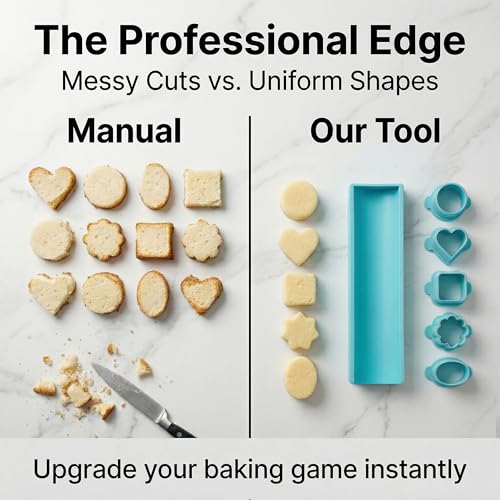 Hokkieam 5 PCS Cake Pop Mold Set with 7.87-inch Tray, Heart Square Cloud Oval Round 3D Printed Cake Pop Cutter and Pusher, Baking Molds for Home Baking, Birthday Parties, Wedding Desserts
