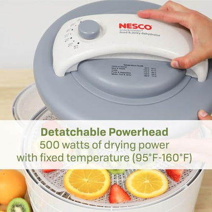 Nesco FD-61 Snackmaster Encore Food Dehydrator for Great Jerky and Snacks, 4 Trays, Gray