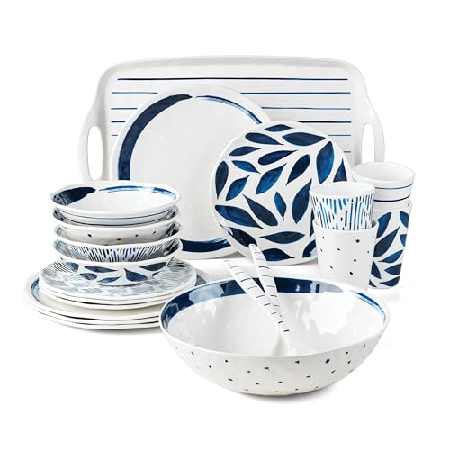 Lenox Blue Bay Melamine 20-Piece Dinnerware Set for 4