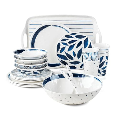 Lenox Blue Bay Melamine 20-Piece Dinnerware Set for 4