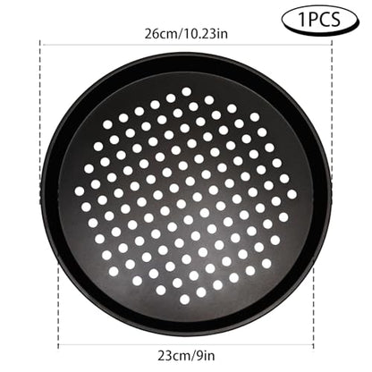 WINDAWNKE 10 Inch Round Pizza Pan with Holes, Carbon Steel Pizza Pans fo Frozen & Homemade Pizza, Nonstick Pizza Tray for Oven