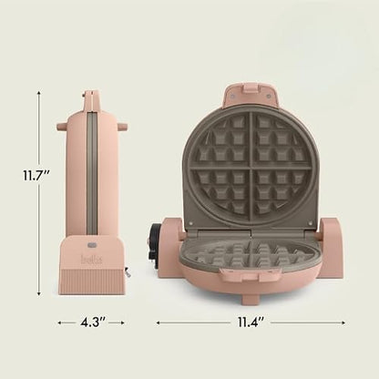 bella Fits-Anywhere™ Flip-n-Store Non-Toxic Belgian Waffle Maker, Blossom