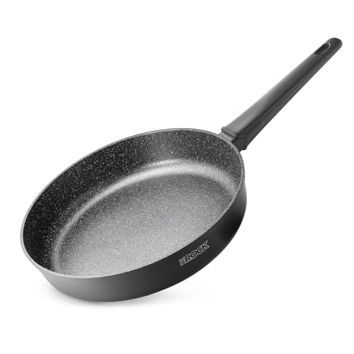 THE ROCK SOHO 11-Inch Non Stick Frying Pan – Nothing Sticks, Never Warps, Lasts Longer, Healthy Skillet with Heat-Resistant Handle, PFOA Free, Oven & Dishwasher Safe, Black