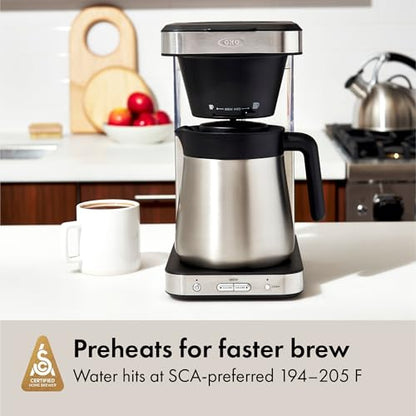 OXO Brew 8-Cup Coffee Maker - Single-Serve, Thermal Carafe, Stainless Steel