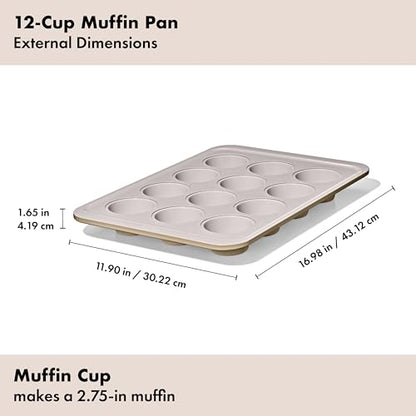 OXO Good Grips Non-Stick Pro Ceramic Coated Metal Bakeware 12 Cup Muffin Pan – Biscuit