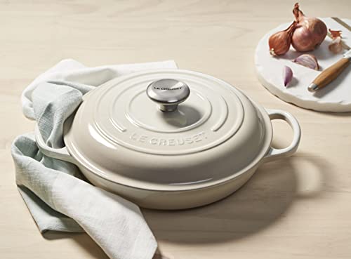 Le Creuset Enameled Cast Iron Signature Braiser, 3.5 qt., Meringue
