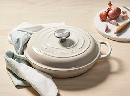 Le Creuset Enameled Cast Iron Signature Braiser, 3.5 qt., Meringue