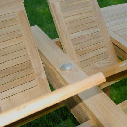 Bayview Patio: Indonesian Grade A Teak Outdoor Patio Dining Set with Table and Chairs (Hawken Oval Table - 118", 11-Piece)