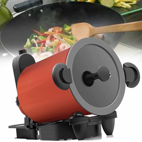 YXCUSAM Intelligent Automatic Cooking Machine, Commercial Food Processor, 360-degree Rotation and All-Round Heating