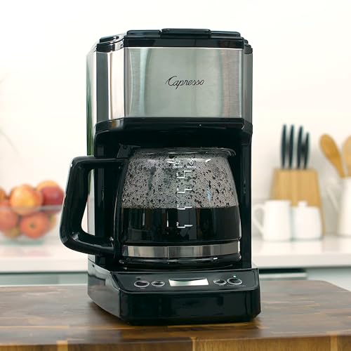 Capresso 5-Cup Mini Drip Coffee Maker, Black and Stainless Steel