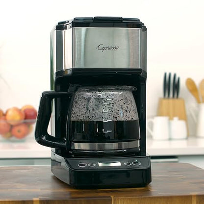 Capresso 5-Cup Mini Drip Coffee Maker, Black and Stainless Steel