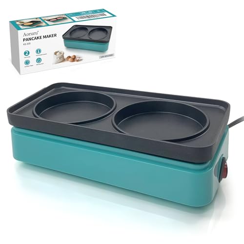 Aoruru Pancake Maker Electric Mini Crepe Maker Nonstick Egg Frying Pan