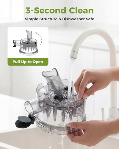 TUUMIIST 3-in-1 Cold Press Juicer Machine, Smart Touch Masticating Juicers for Whole Fruit & Vegetable, 6.5" Wide Chute Slow Juicer for Nut Milk & Sorbet, High Yield, 100oz Large Capacity, Easy Clean