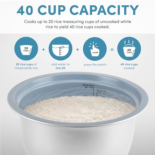 Aroma 20-Cup (Uncooked) / 40-Cup (Cooked) Commercial Rice Cooker and Warmer