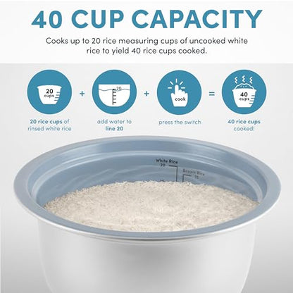 Aroma 20-Cup (Uncooked) / 40-Cup (Cooked) Commercial Rice Cooker and Warmer