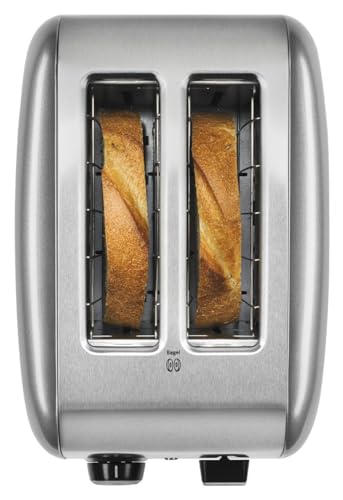 KitchenAid 2-Slice Toaster with Manual Lift Lever, KMT2115, Contour Silver