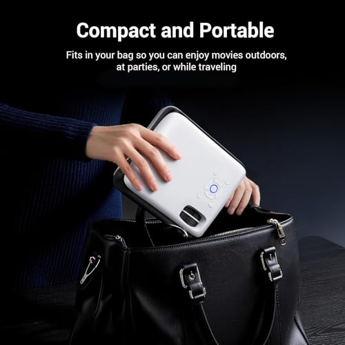 HAPPRUN Native 1080P Projector, Bluetooth Home Theater Movie Projector with Built-in Speaker, Compatible with Smartphone, HDMI, Fire Stick, PS5, Indoor & Outdoor Use -With Google TV System