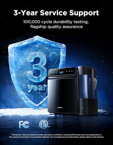 GoveeLife Smart Countertop Ice Maker 2 Pro, 3-Minute Fast 9 Ice Cubes with 3 Size, 47lbs Daily, 40dB Quiet, Smart Pre-Cooling, App & Voice Control, Self-Clean, Dual Water Tanks for Home, Coffee, Party