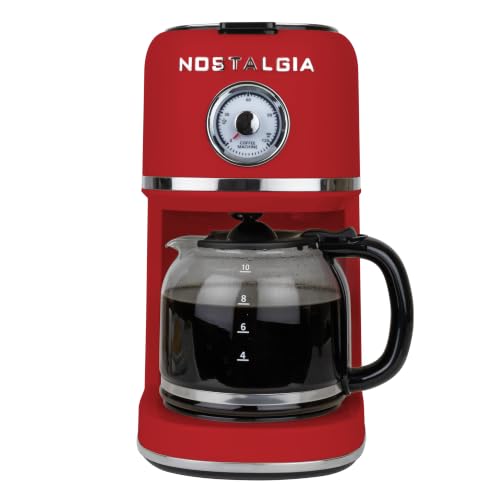 Nostalgia Classic Retro 10 Cup Coffee Maker, Red