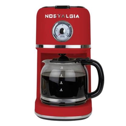 Nostalgia Classic Retro 10 Cup Coffee Maker, Red