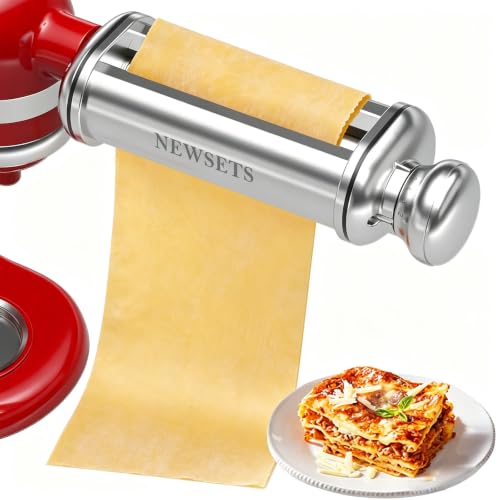 Pasta Roller for All KitchenAid Stand Mixer, Electric Dough Roller with 8 Different Thickness Adjustments, Stainless Steel Pasta Paker Attachment Kitchen Aid Accessories and Attachments
