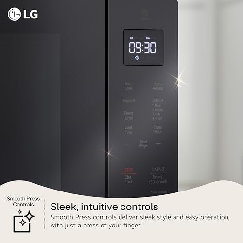 LG Countertop Microwave, 1.1 cu. ft., Black, 20.1x11.4x15.7 Inches, EasyClean Interior, 900 Watts