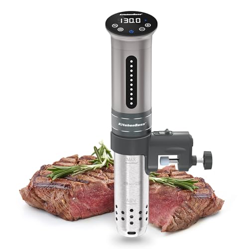 KitchenBoss Sous Vide Cooker Machine | 1100 Watts IPX7 Waterproof Sous-Vide G310/Silver | Suvee Cooker | Accurate Temperature Control Sous Vide Digital Display | Thermal Immersion Circulator