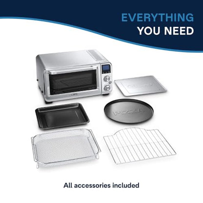 De'Longhi Digital Air Fry Convection Toaster Oven 14L Stainless Steel, Air Fry Oven, 9-in-1, Grills, Broils, Bakes, Roasts, Reheats, Keep Warm, Non-Stick, Scratch-Resistant Interior, 1800-Watts
