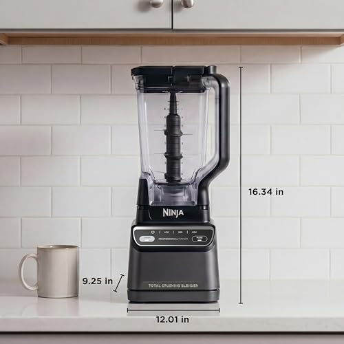 Ninja Professional Blender 2.0 | Smoothie Maker, Drink Mixer, Grinder, Ice Crusher | Total Crushing Technology, Auto-iQ Program, 1200W Power, XL 72-oz. Pitcher | Dark Grey | BR201AMZ