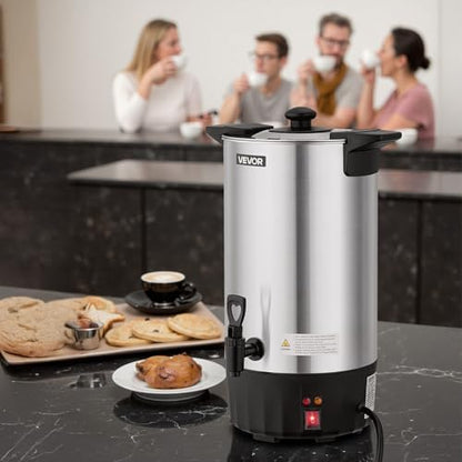 VEVOR Commercial Coffee Urn 60 Cups, 9.5 qt Hot Beverage Dispenser