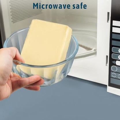 Freshmage Mixing Bowls with Airtight Lids Sets, 5 Packs Thick Glass Nesting Bowls for Kitchen Baking, Meal Prepping, Bpa Free, Dishwasher Safe, 0.5/0.8/1.6/2.7/4.4 Qt