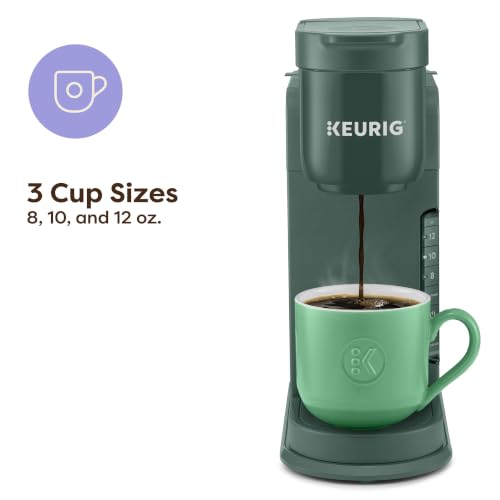 Keurig K-Express Single Serve K-Cup Pod Coffee Maker, 3 Brew Sizes, Strong Button Feature, 42oz Removable Reservoir, Evergreen
